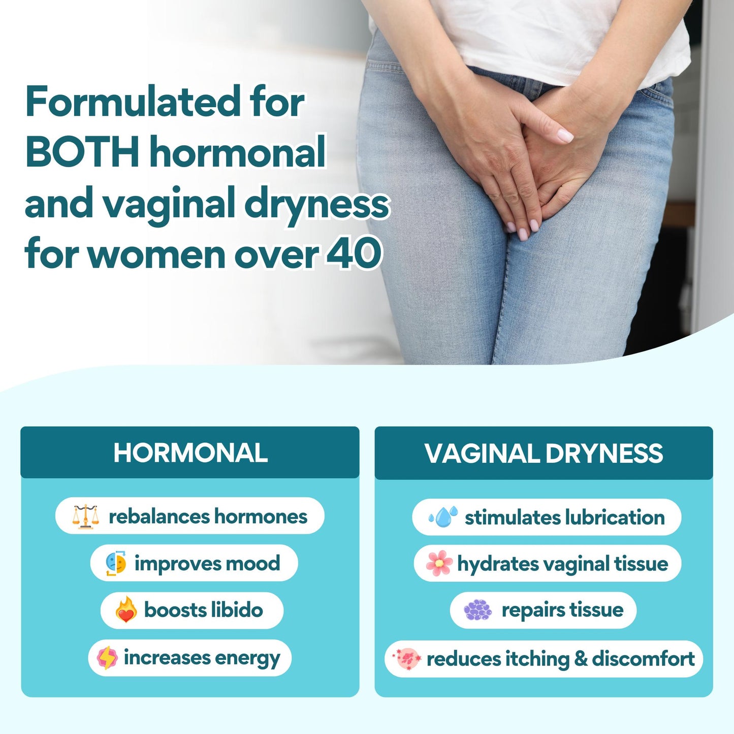 VoomVaya Slippery – Feminine Dryness Relief for Women Over 40 – with Slippery Elm for Women to Promote Moisture – 60 Capsules