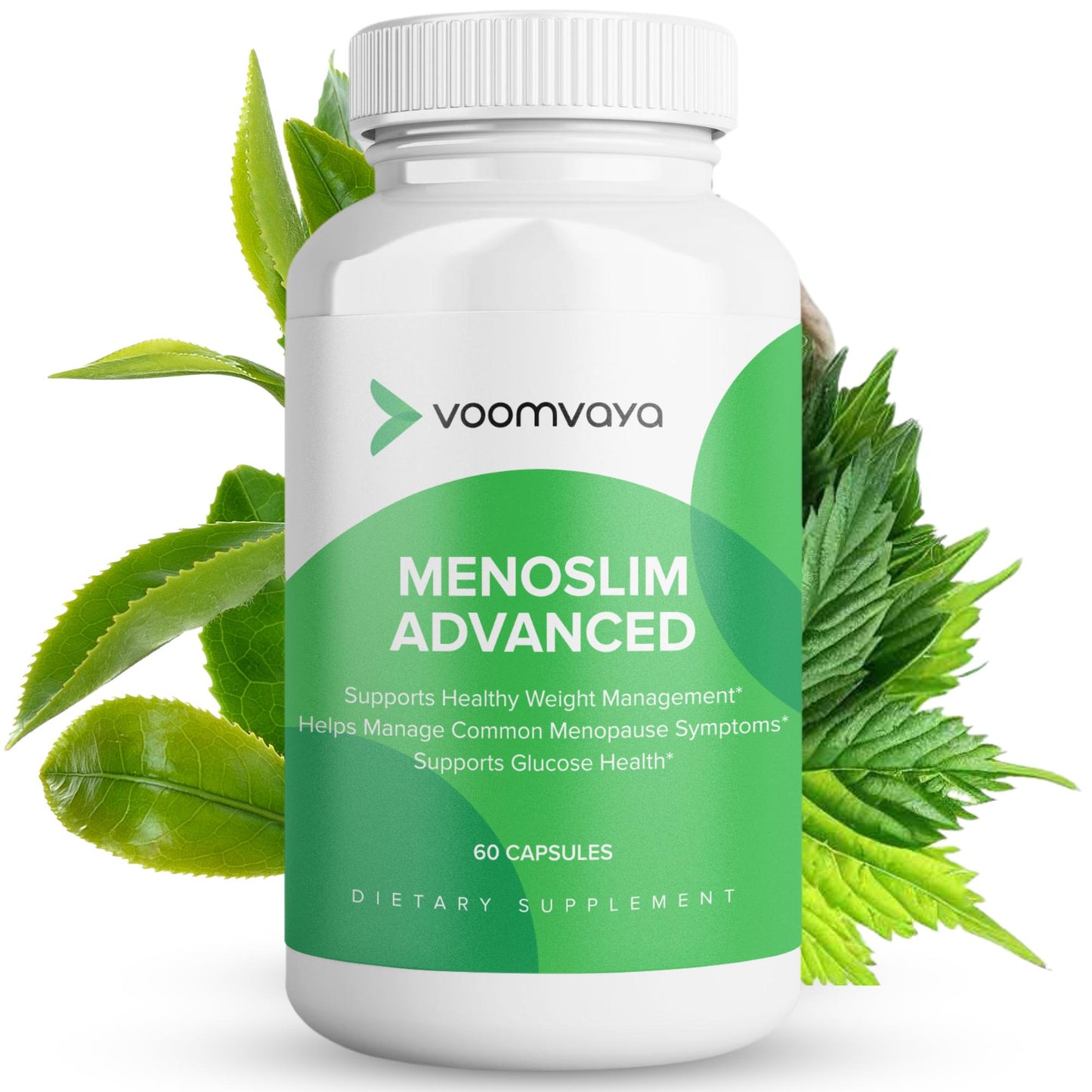 VoomVaya MenoSlim Advanced - Menopause Weight Loss for Women - Menopause & Perimenopause Supplements for Women - Estrogen Supplement & Menopause Relief for Hot Flashes, Bloating, Energy - 60 Capsules
