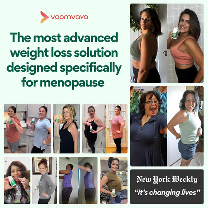 VoomVaya MenoSlim Advanced - Menopause Weight Loss for Women - Menopause & Perimenopause Supplements for Women - Estrogen Supplement & Menopause Relief for Hot Flashes, Bloating, Energy - 60 Capsules