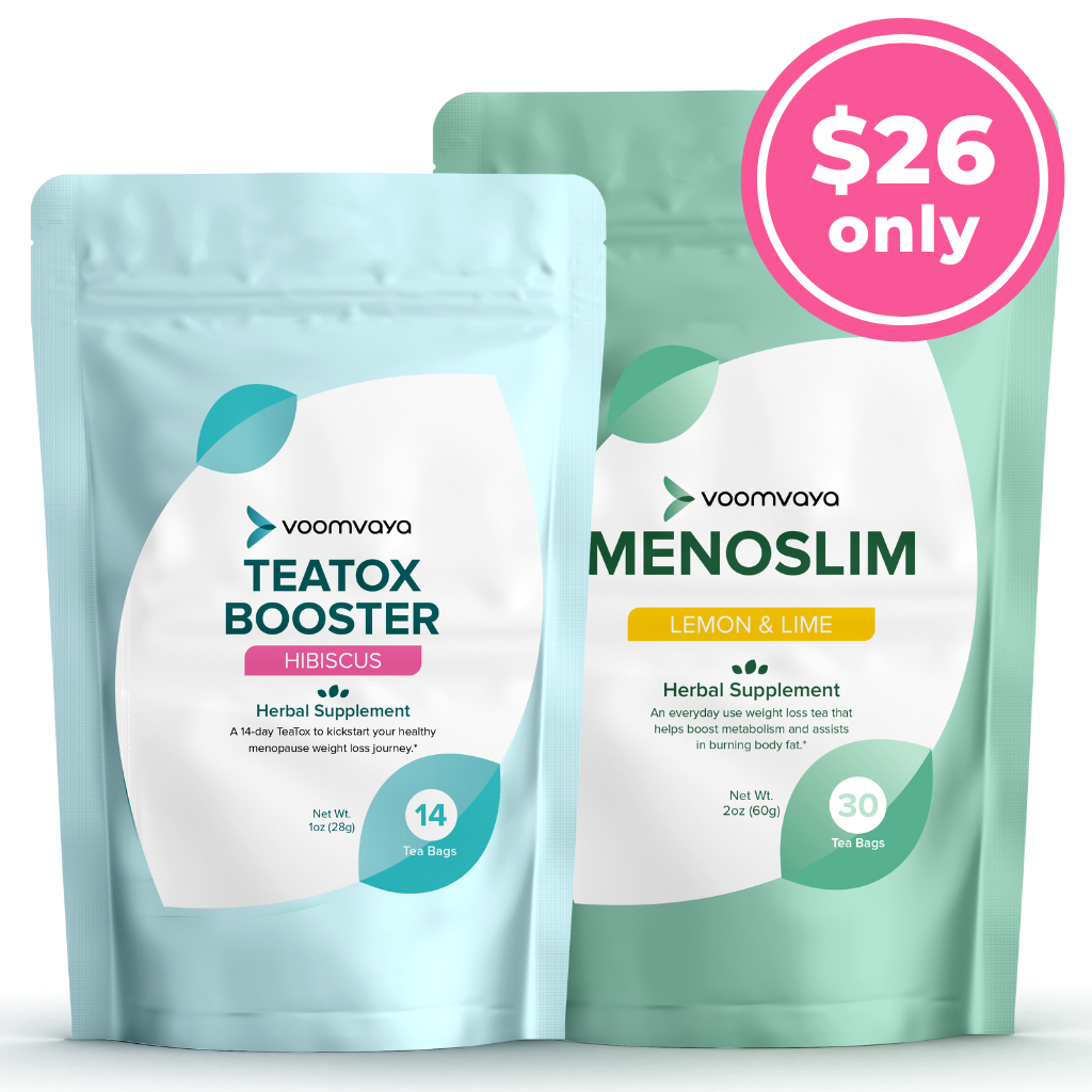 LIMITED TIME OFFER: 1 MORE Pouch of MenoSlim Tea + 1 FREE TeaTox Booster